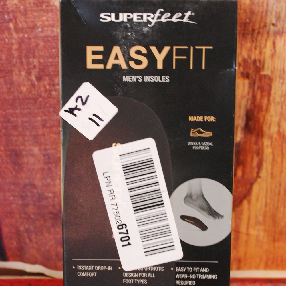 Mens easy fit insoles Med 11.5-13